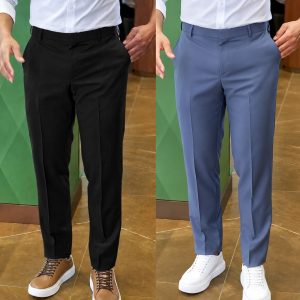 Formal Pant (2 pcs) - Black & Sky